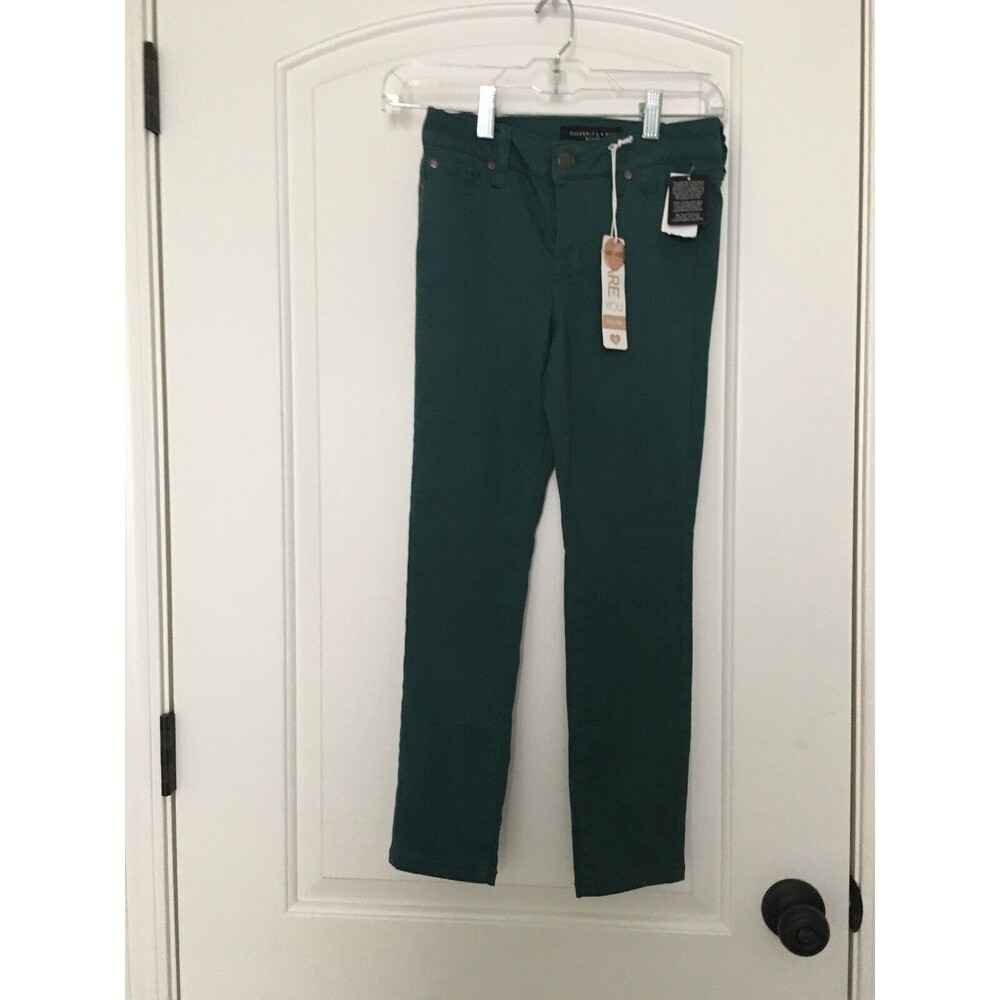 Celebrity Pink Girls Green Jeans Pants Pockets Casual Wear Size 10